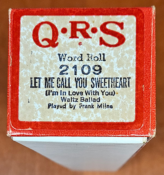 QRS Let Me Call You Sweetheart